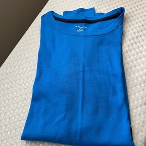 NWT women Lands' End royal blue Crewneck Tee size medium